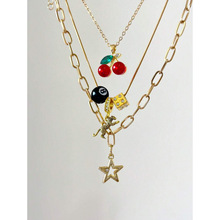 ���Q���l�¿�Necklace Set 8 Ball Billiard Dice Charm Necklace