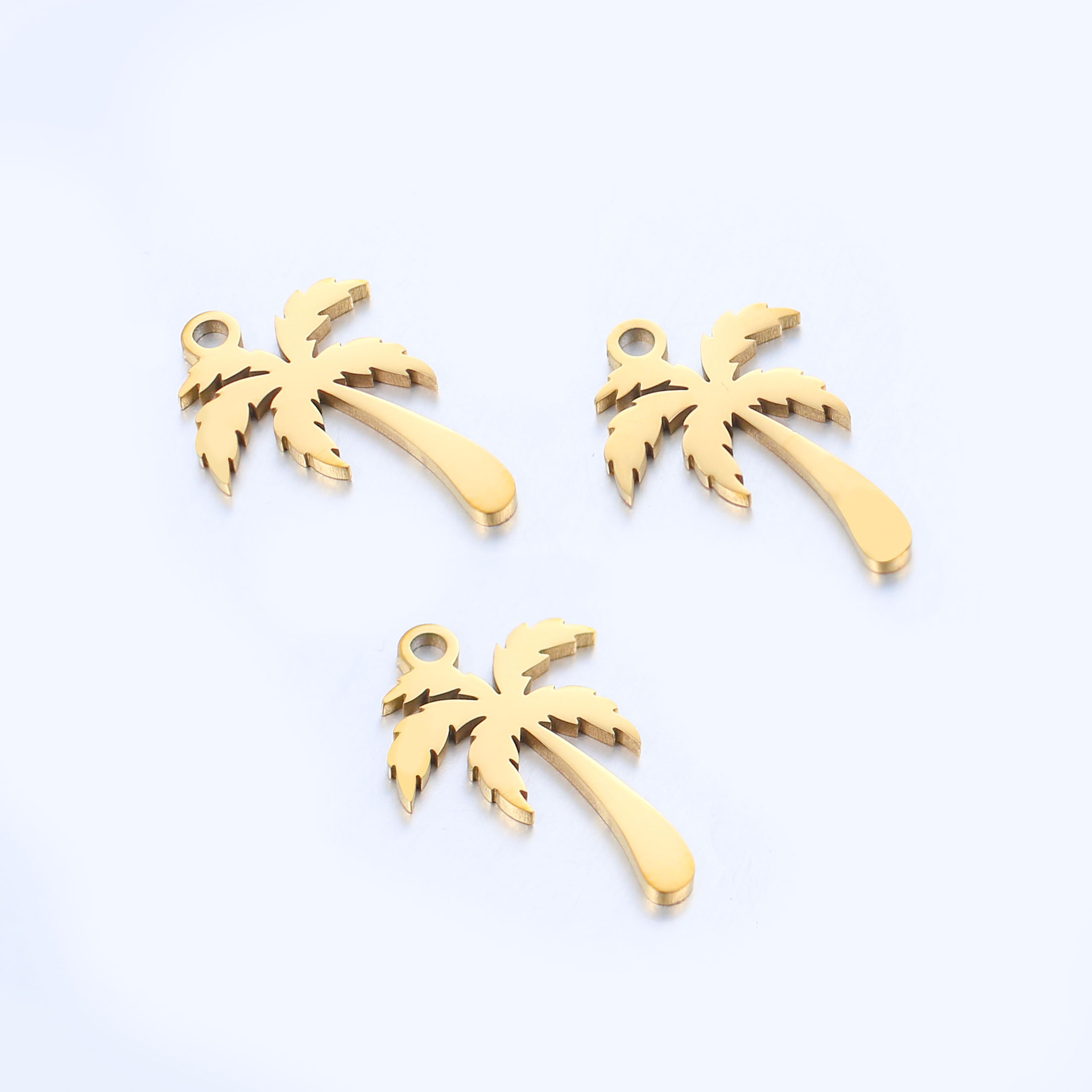 4g Weight Pendant Jewelry Making Type DIY Jewelry Accessories Classification 5 PCS/Package Quantity 304 Stainless Steel Material Coconut Tree Pattern Plating Design Vacation Style 5 PCS/Package 304 Stainless Steel Coconut Tree Pendant 6
