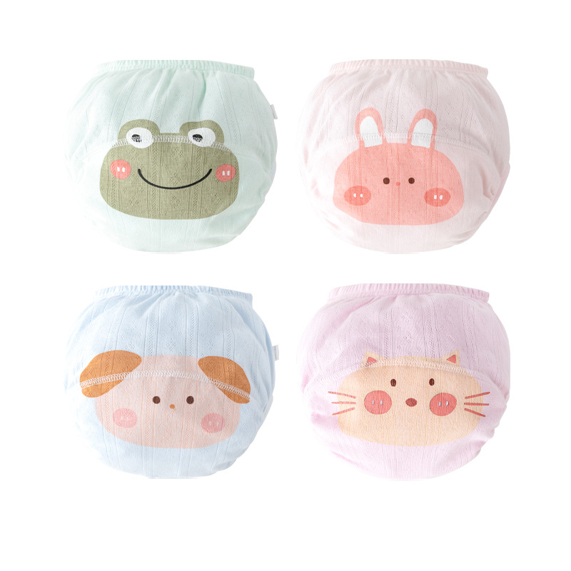 Pantalones de entrenamiento para bebé, tipo verano A, gasa lavable, ropa interior de algodón para niños, pantalones de pañales para niños y niñas, pantalones de pañales para bebés