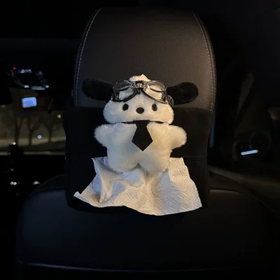 decoration, armrest box, Car tissue box/set - tie-dye-dog-black-tissue-box-1-piece