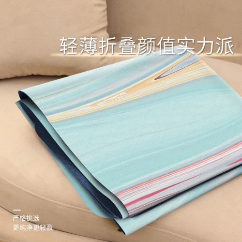 [Same model across borders] Ultra-thin suede printed yoga mat rubber yoga mat foldable 1.5mm thickened 5mm