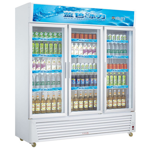 Commercial beer and beverage cabinet, vertical fruit and vegetable refrigeration and preservation cabinet, single/double/three-door supermarket display cabinet, freezer