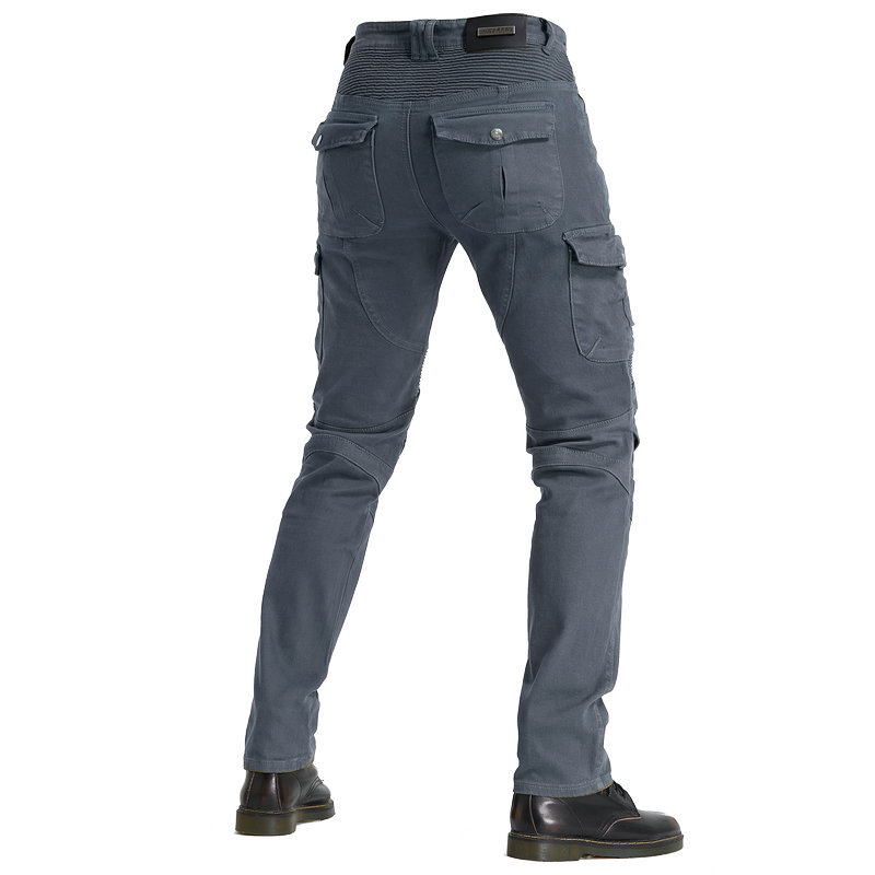 VOLERO Pantalones vaqueros de montar en motocicleta pantalones de carreras resistentes a la caída pantalones de la motocicleta de montar pantalones de caballero equipo de protección alargado