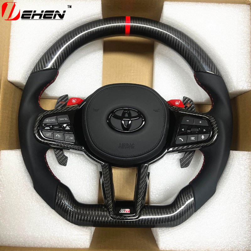 Suitable for 19-26 Toyota Supra racing steering wheel MK4 MK5 A90A91 modified carbon fiber steering wheel
