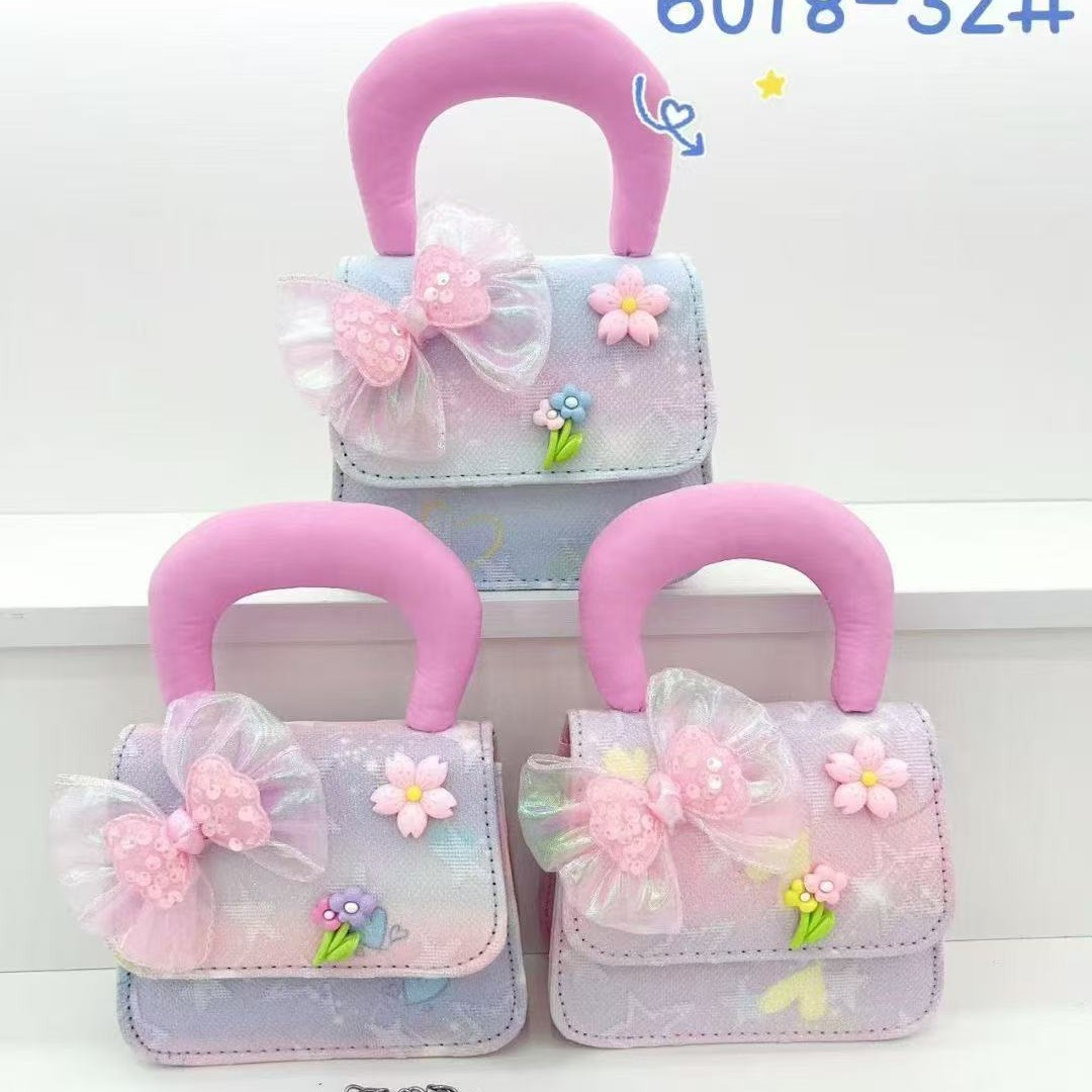 Bolso de princesa de arco de Año Nuevo para niños bolso de Año Nuevo bolso de hombro de dibujos animados cadena pequeña bolsa de accesorios de viento fragante