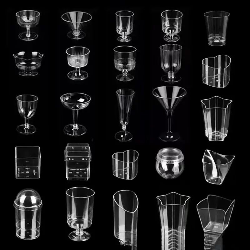 Dessert mini cup, transparent plastic mousse for commercial use