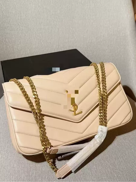 2025 New Yangshulin Genuine Leather Women's Bag Loulou Three-In-One Mini Lambskin Chain Shoulder Crossbody Bag
