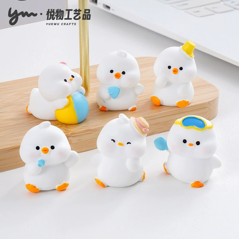 Симпатичные летние очки для плавания маленькая белая утка diy украшения слепые сумки висячие аксессуары микро-ландшафтный рабочий стол автомобильная подвеска