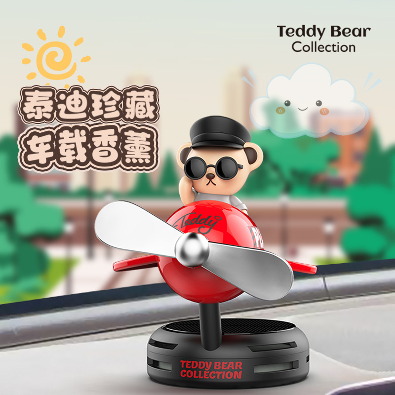 Solar giratoria coche aromaterapia creativo pequeño avión coche perfume coche Centro consola asiento fragancia Decoración