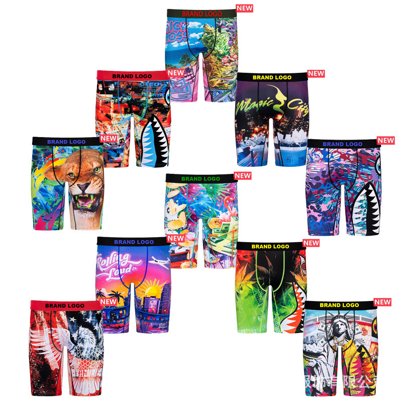Ethika Same Style Shorts Sports American Trbottomy Brand Men's Underwear Boxer Ice Silk Quick-Drying Bottoming 5-Point Pants