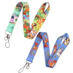 Cartoon cute deer mobile phone lanyard multi-color ID card U disk tag lanyard hanging neck key anti-lost jewelry