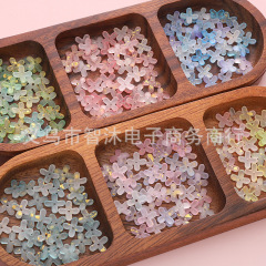 [0.5kg パック] 樹脂 4 花びら小さな花ルースビーズ手作り diy ビーズフラワートレイセパレーター携帯電話チェーンブレスレット