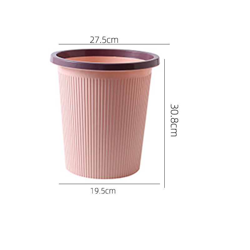 Basura doméstica de plástico inodoro canasta de basura de baño sala de estar creativa simple anillo de contenedor personalizado