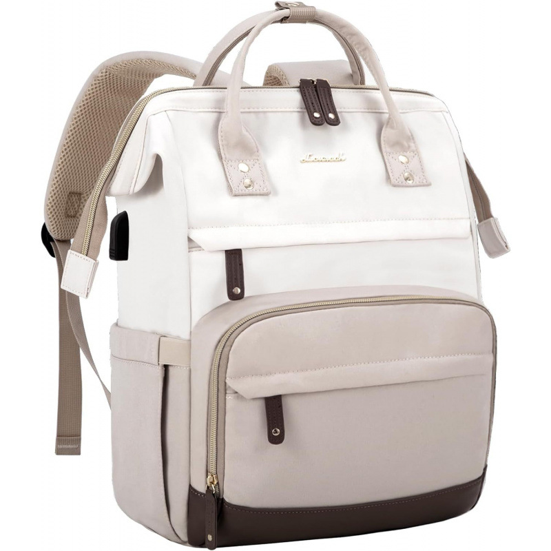 Nueva mochila de computadora portátil para mujeres 15.6 pulgadas con puerto USB Mochila educadora de gran capacidad