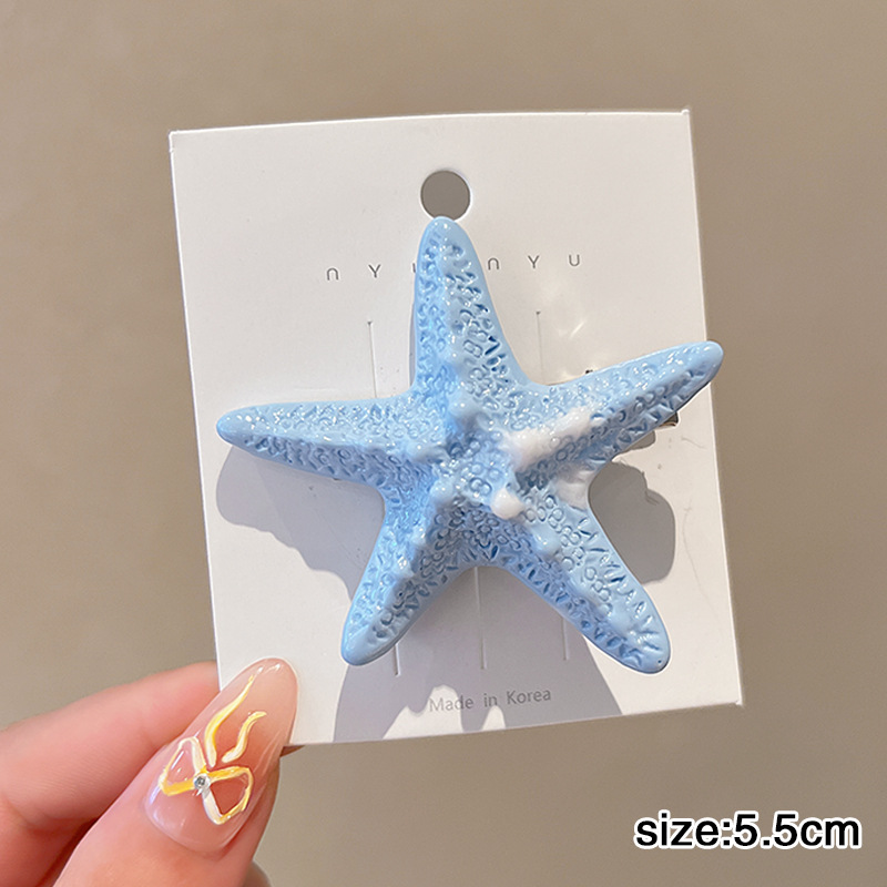 1 # 불가사리 머리핀 [블루] 약 5.5cm