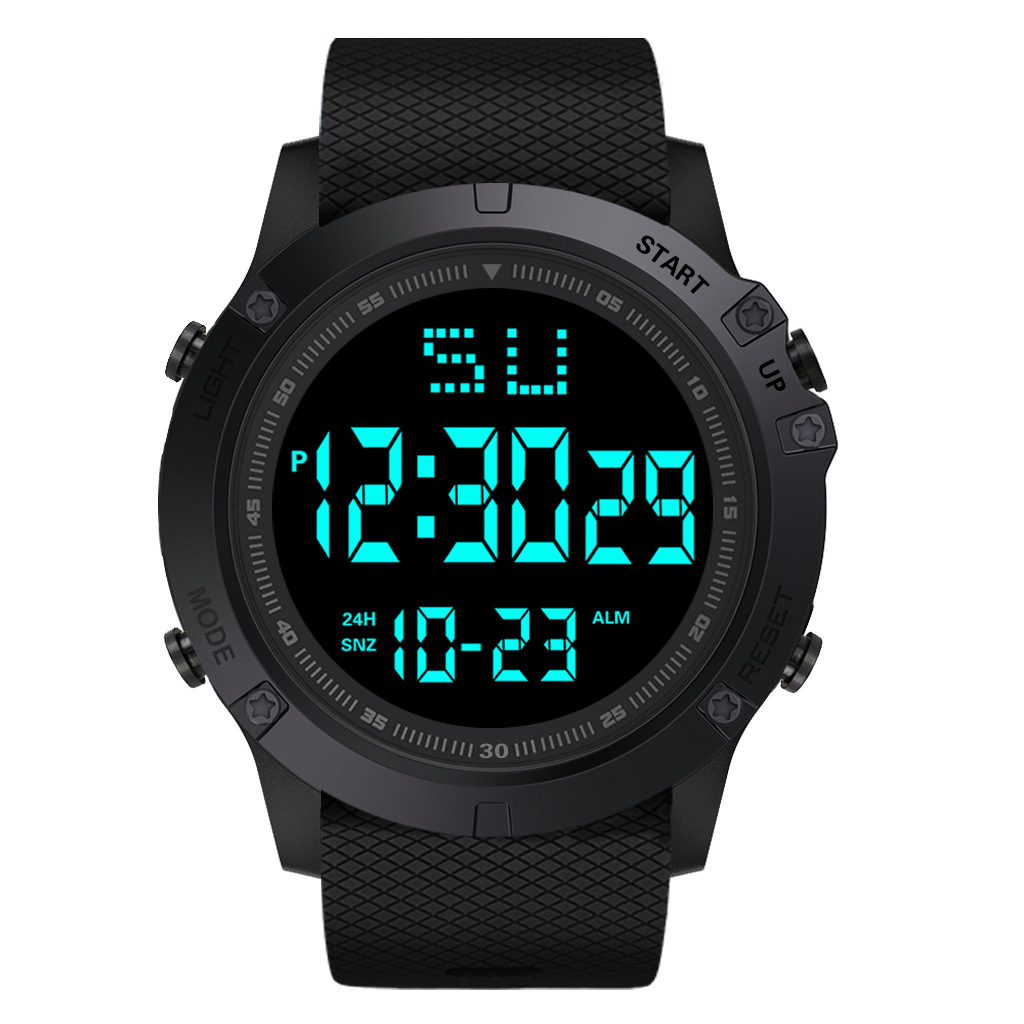 Sports Solid Color Electronic Men's Watches display picture 4