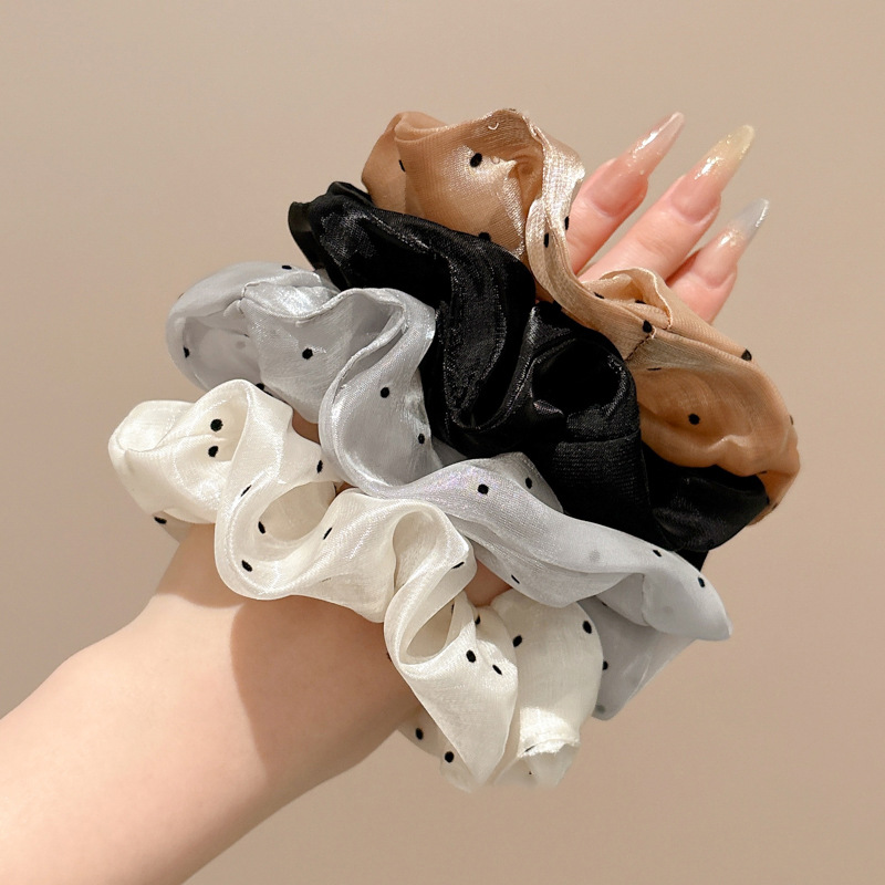 Simple ins viento lunares intestino grueso lazo para el cabello femenino 2025 nuevo estilo de alta gama cuerda para el cabello cuerda para la cabeza de cola de caballo accesorios para el cabello