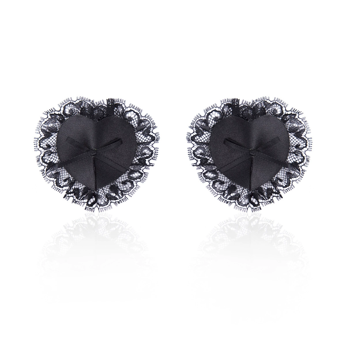 Силиконовые накладки на соски, лук-наушники, кружево и атлас, многоразовые, 0,011 кг