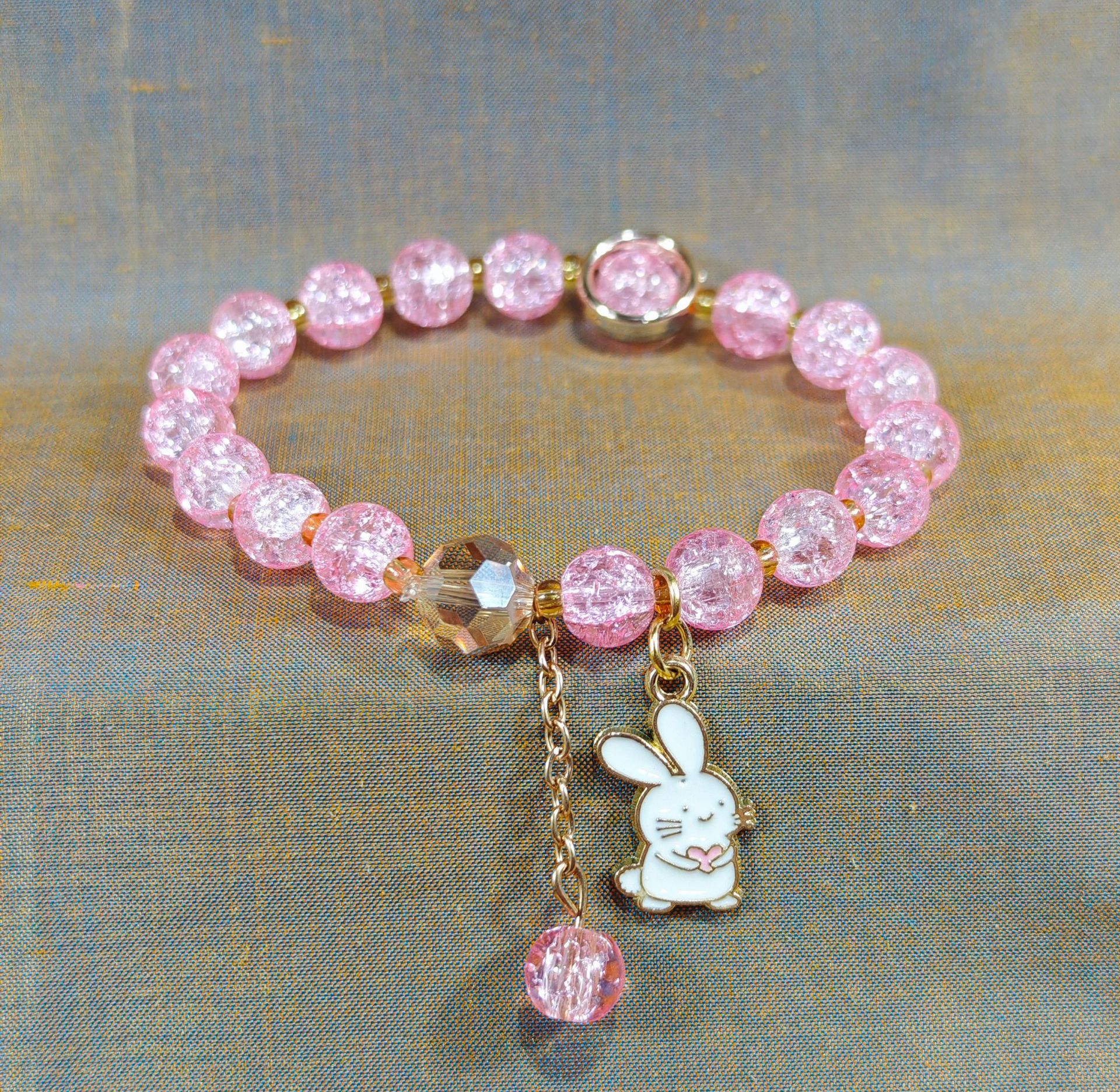 Las celebridades de Internet retro transfronterizas suelen ser todo-fósforo pulsera elástica de estilo ins simple pulsera de moda de lujo ligero, joyería de temperamento