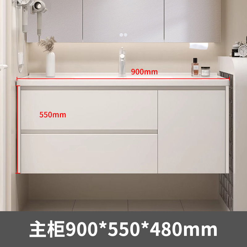 バスルームキャビネットミラーキャビネットセット一体型セラミック洗面器美容ミラー収納キャビネットバスルームシンク304ステンレス鋼キャビネット|undefined