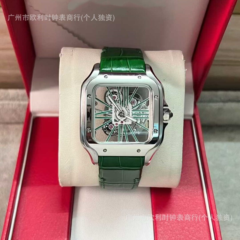 Af High-Quality Quartz Square Skeleton Steel Band Santos Roman Series Men's Watch Aliexpress Foreign Trade Af High-Quality Quartz Square Skeleton Steel Band Santos Roman Series Men's Watch Aliexpress Foreign Trade