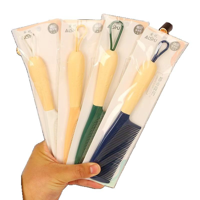 Nuevo paquete de impresión de cuerda de colgante independiente de trigo rollo de peinado de plástico peinado de belleza tienda de dos yuanes asequible