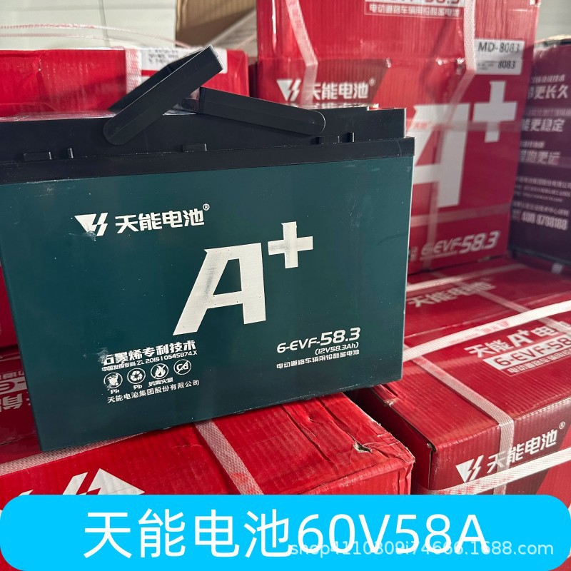 Batería Tianneng 48V60V72V/12A20A32A58A Batería de triciclo de coche eléctrico de plomo-ácido genuino nuevo