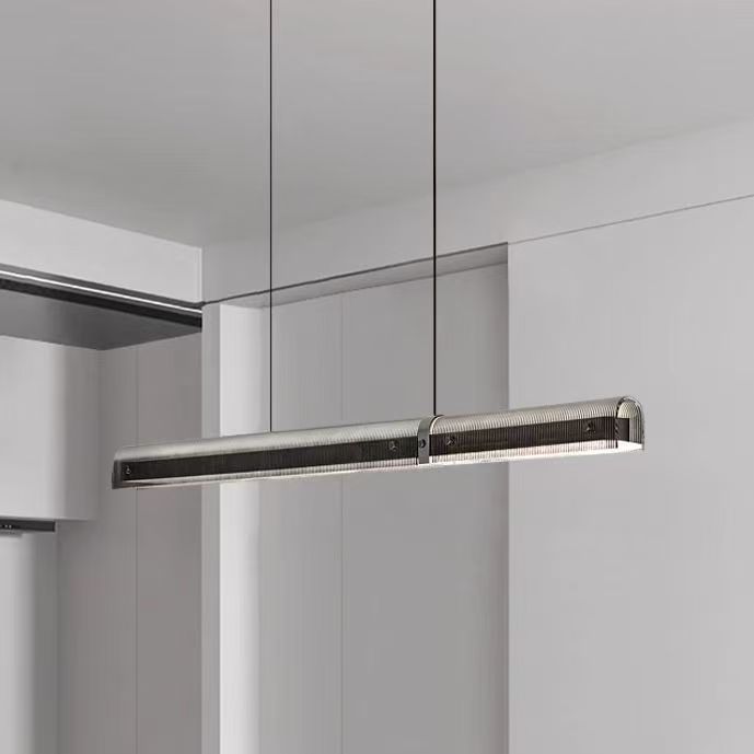 Restaurante de alta gama una lámpara de lujo simple iluminación diseñador de bar negro nuevo estilo de larga barra de lujo alto