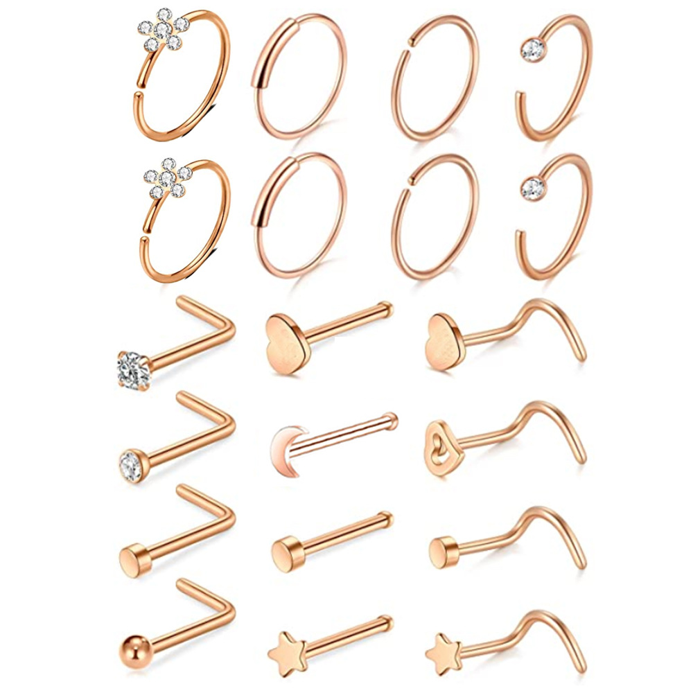 16G labret stud size and finish detail
