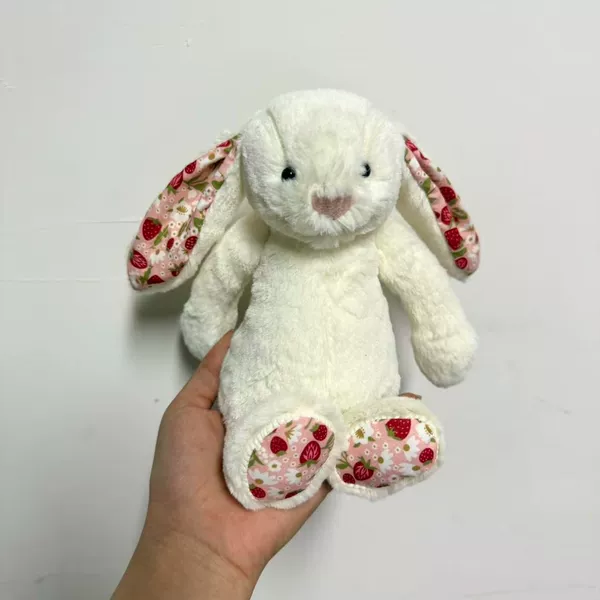 18 white floral rabbit