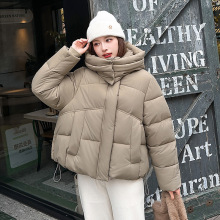 2025棉服女秋冬新款学院风短款宽松加厚面包服糖果色棉衣棉袄外套