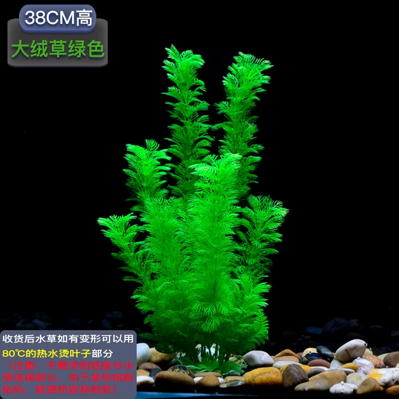 Aquarium, soft plastic green aquatic plants