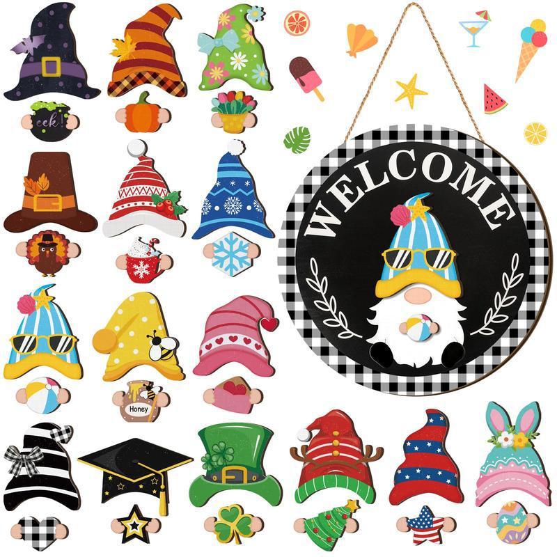 Christmas Halloween 35pcs Interchangeable Welcome Sign|undefined