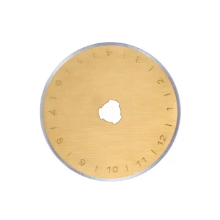 亚马逊热销45mm镀钛金色圆刀 切布切皮革滚轮刀 旋转轮布刀小圆刀