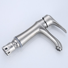 Exquisite Cast Dragon Head 304 Stainless Steel Freestanding Bathroom Sink with Single Hole Faucet Cold and Hot Solid Face Basin Washing Basin