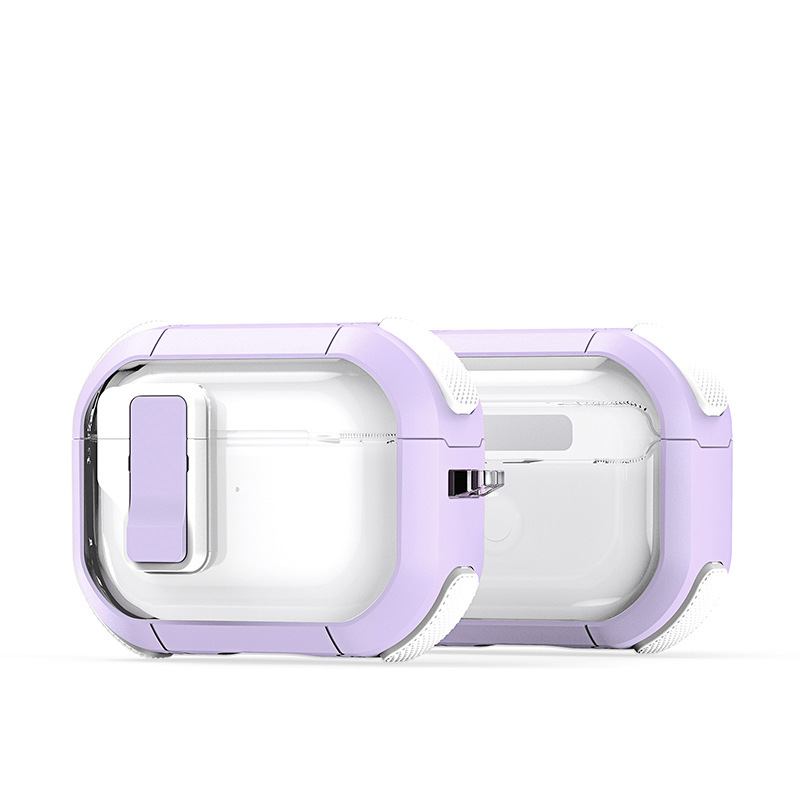 AirpodsPro Bluetooth ヘッドセット保護ケース、AirPods4 半透明ポータブルヘッドセットケース、クロスボーダーに適しています。|undefined