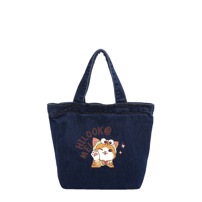 Bolsos de tela vaquero, bolsos de lona, bolsos de estudiante de literatura y arte, versión coreana, bolsos nuevos y retro de alta gama, bolsos de gran capacidad