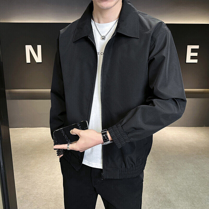 Lapel Men's Spring & Fall Street Loose Workwear Executive Jacket Jacket Casual Top 2526-550