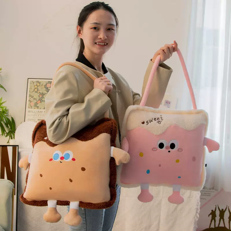 手提抱枕被子两用毯子二合一车载靠枕办公室汽车午睡枕头加厚冬季