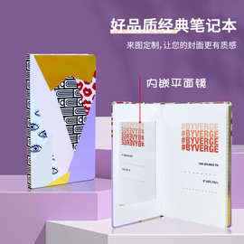女生带镜子多功能创意礼物笔记本企业办公礼品会议记录本批量订购