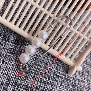 Four white beads and white K -needle waist buckle#qt027