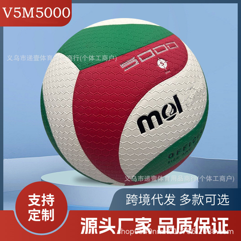 No. 5 Moisture-Absorbent Volleyball V5M5000 Cross-Border E-Commerce High School Entrance Examination Indoor and Outdoor Training and Competition Special Ball Volleyball