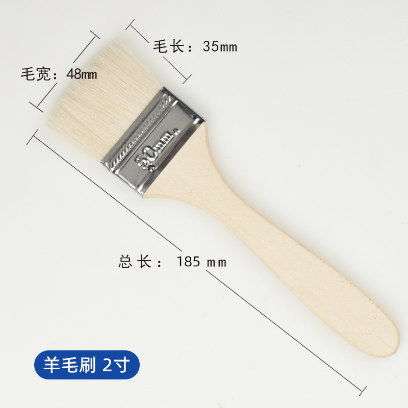 Fabricante al por mayor cepillo de lana cepillo de pintura cepillo de horneado cepillo de pintura mango de madera cepillo de pelo suave para barbacoa pintor