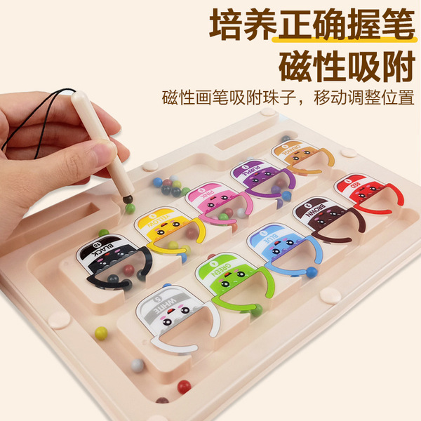 Magnetic digital rollerball labyrinth