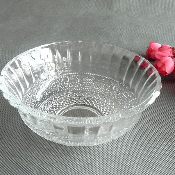 Tazón de vidrio para fideos instantáneos, ensalada de frutas, diseño de cola de fénix - Mayorista