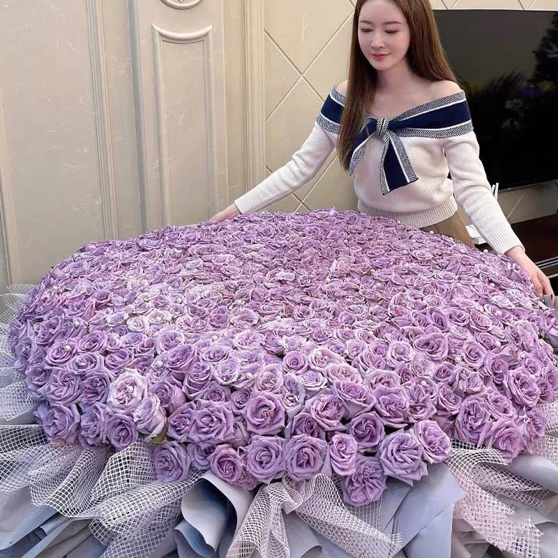 [강한 사랑] 199 보라색 장미 + 램프