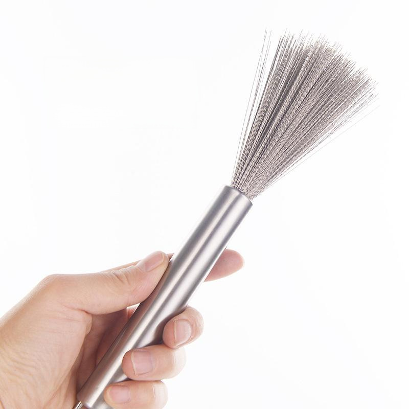 304 stainless steel wire pot brush household wire cleaning kitchen hanging brush pot and bowl dirt removal artifact steel wire brush