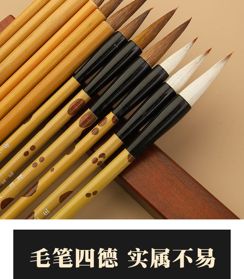 批发文房四宝实木笔架鸡翅木毛笔架龙头笔挂书法12针毛笔挂书法-阿里巴巴