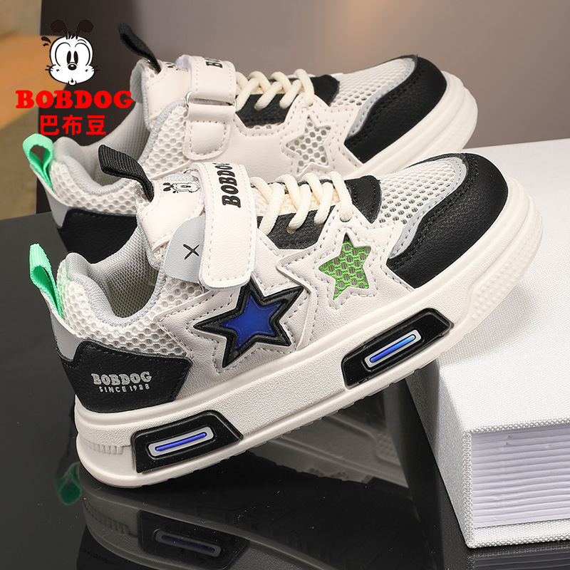 Babudou zapatos para niños verano de una sola red transpirable para niños medianos y grandes zapatos deportivos ligeros de suela blanda para niños al por mayor