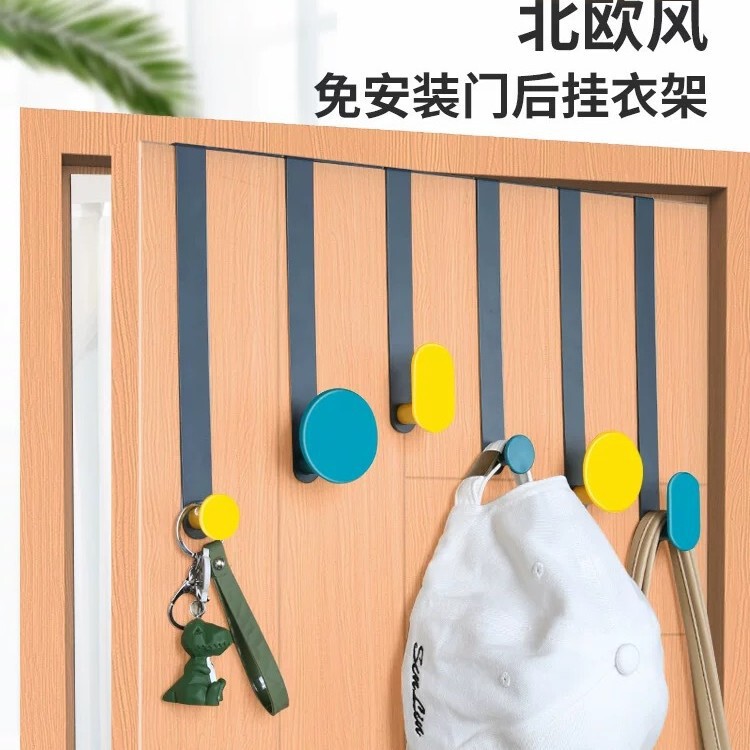 Suction Cup Hook, Multifunctional, No-Drill, Walnut Wood, Behind-The-Door Clothes Hook, Vacuum Traceless Wall-Mounted Adhesive Hook, Wall-Mounted Type